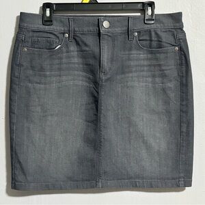 LOFT Charcoal Grey Denim Skirt